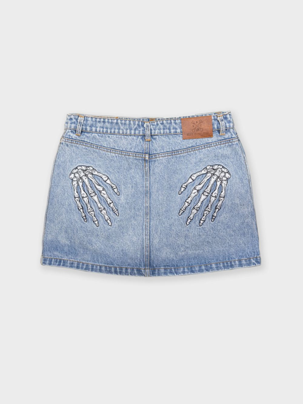 Hands Off Denim Skirt Washed Blue