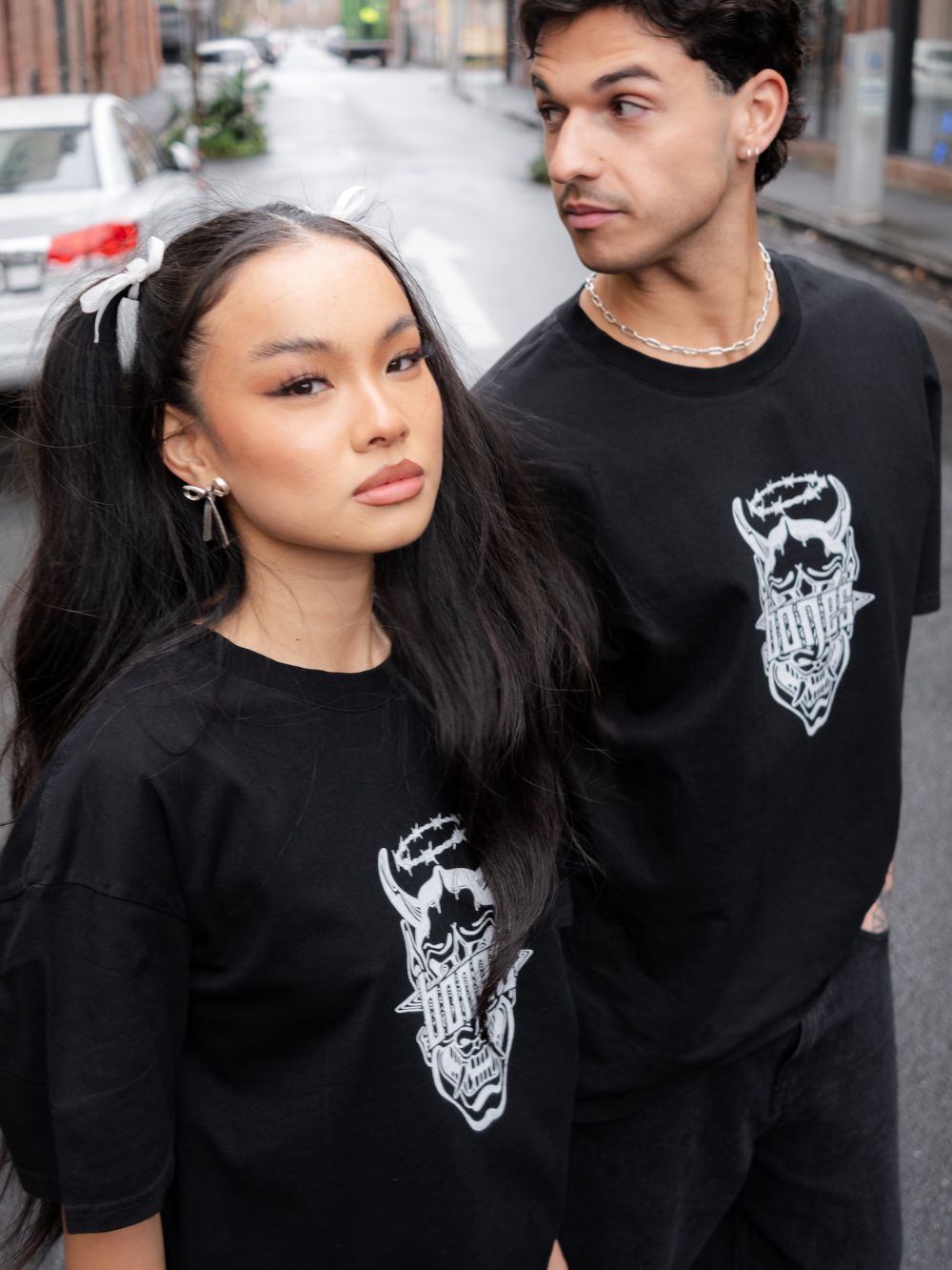 Evil Oni Tee - Vintage Black