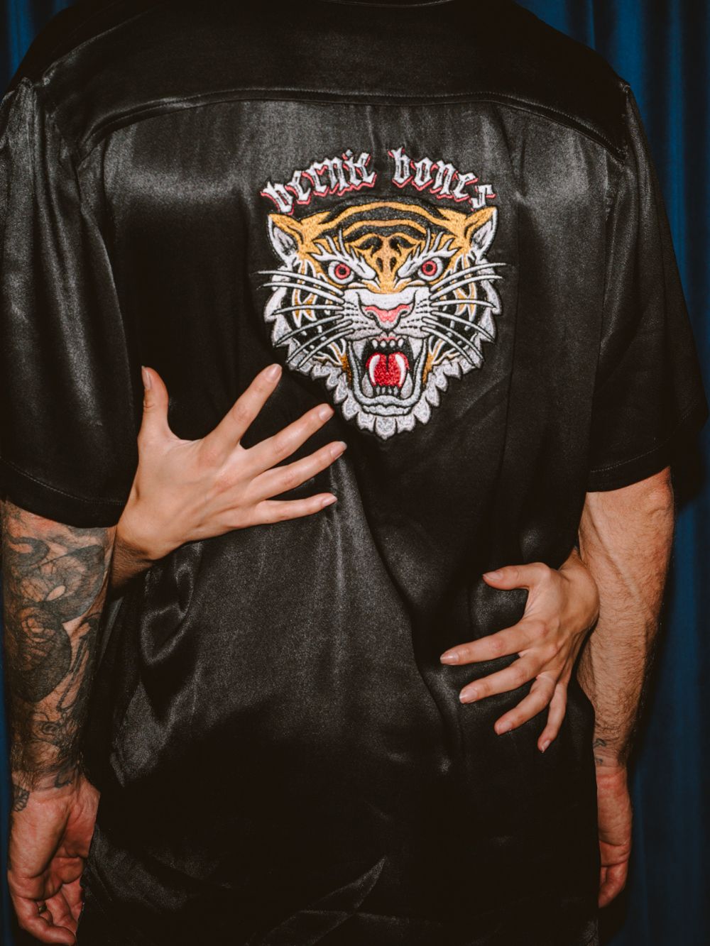 Bernie Bones Tiger Silk Shirt