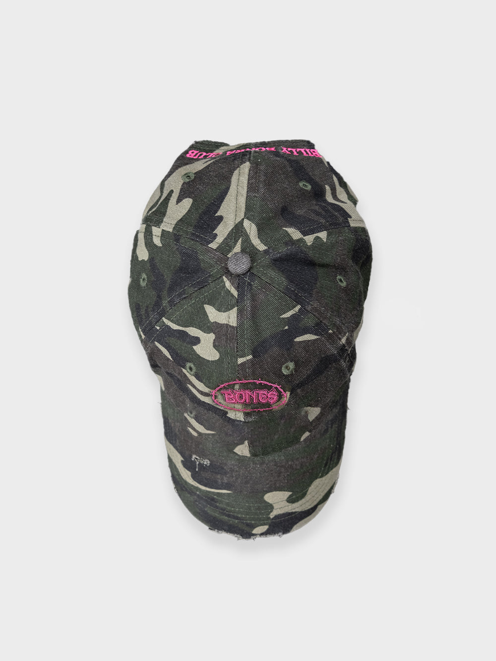 Barb Distressed Camo Dad Cap - Pink