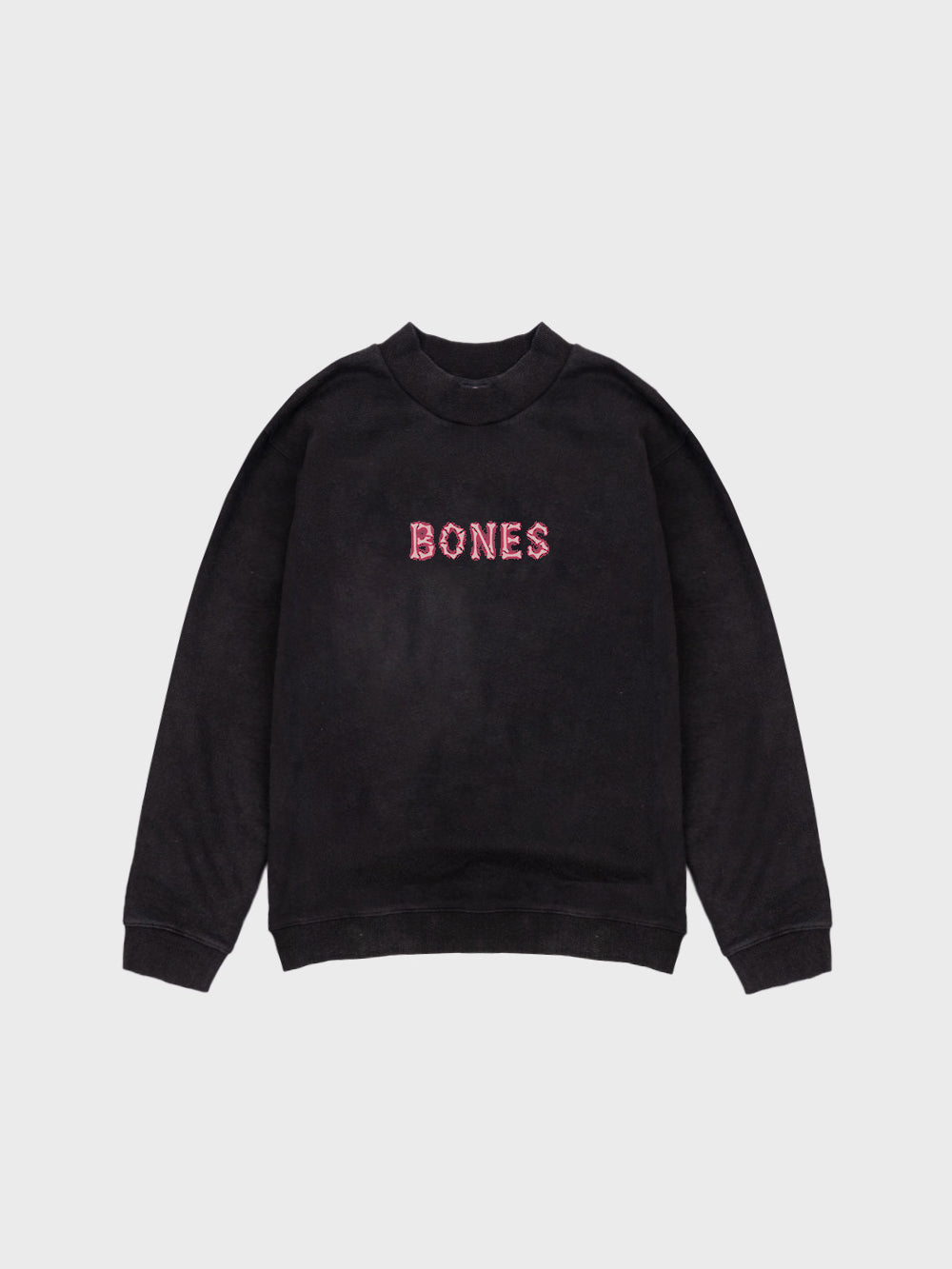 Bones Motel High Crew - Washed Black