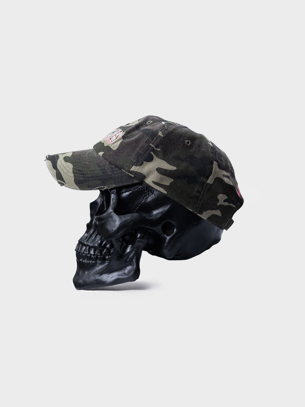 Feline Dad Cap - Distressed Camo