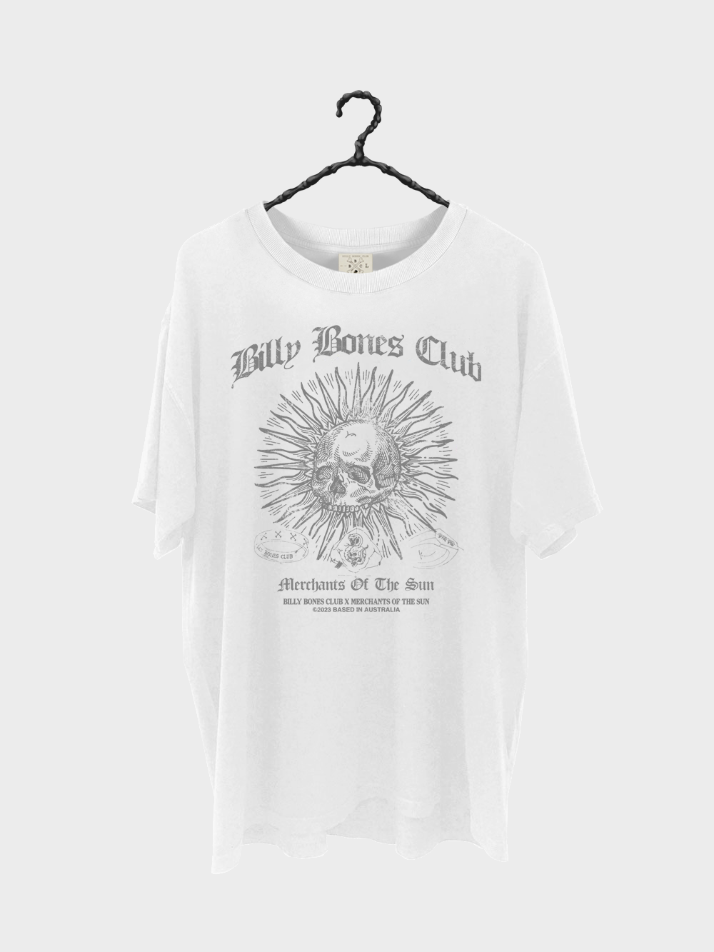 Merchants x Bones Collab Tee - Organic Vintage White