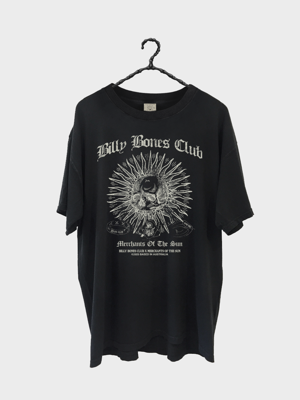 Merchants x Bones Collab Tee - Organic Vintage Black