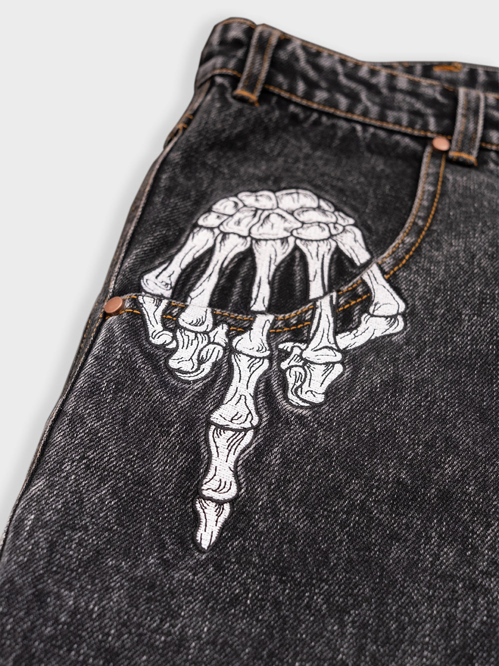 The Bird Denim Short - Washed Black