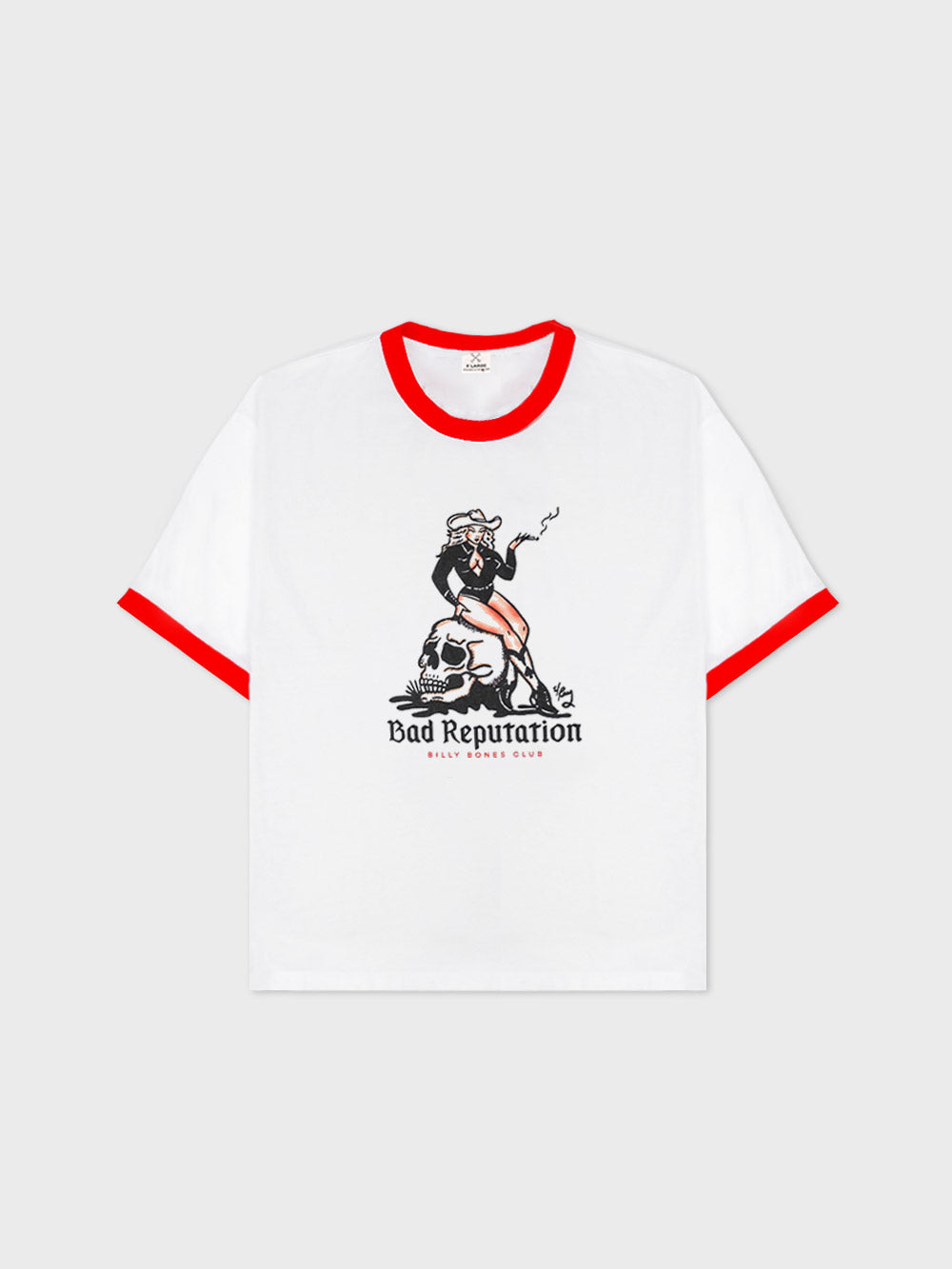 Bad Rep Ringer Tee - White/Red