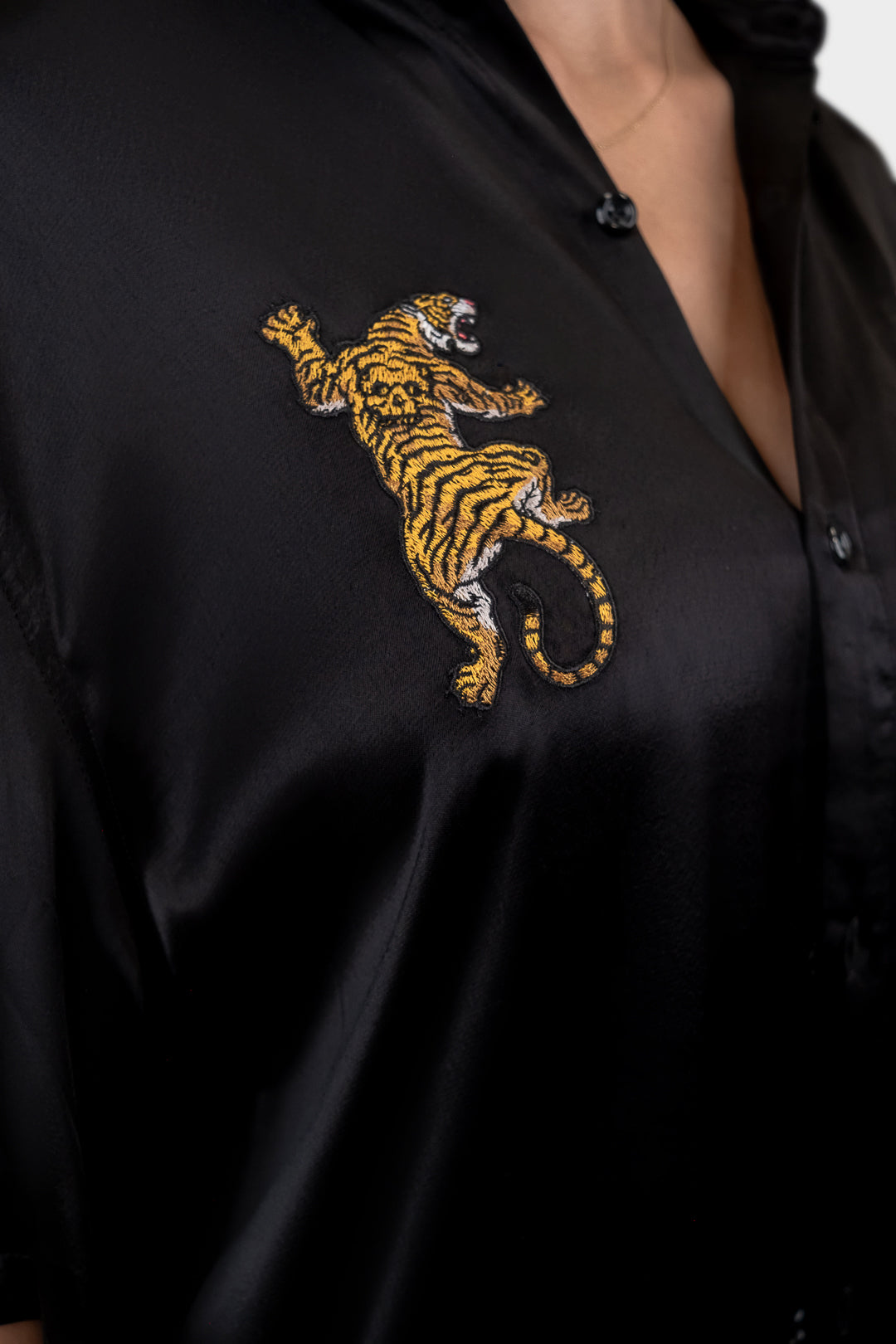 Bernie Bones Tiger Silk Shirt