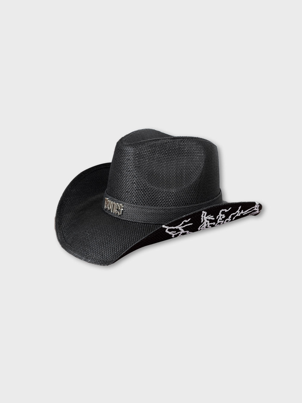 Lightning Cowboy Hat - Black Straw